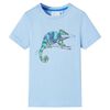 vidaXL T-shirt de manga curta para crian&ccedil;a azul-claro 104
