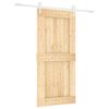 vidaXL Porta Deslizante Natural e Branco 95 x 210 cm