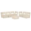 vidaXL 6 pcs conjunto lounge de paletes madeira de abeto impregnada