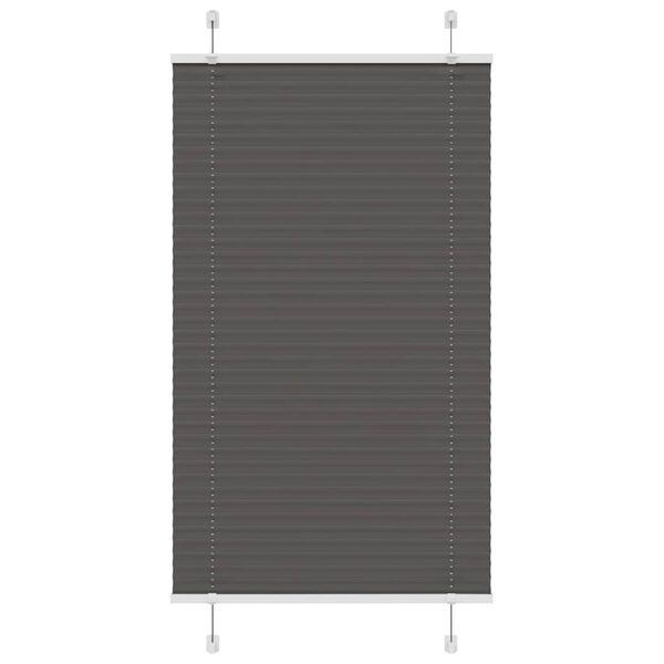 vidaXL Preto Plissada Cega 75x100 cm Largura Tecido 74,4 cm Poliéster
