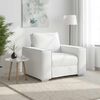 vidaXL Cadeira Sofa Branco 100 cm Couro Sint&eacute;tico