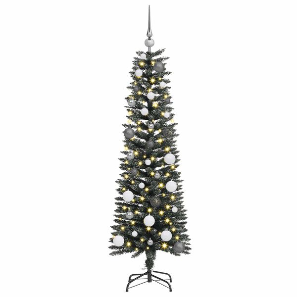 vidaXL &Aacute;rvore de Natal Artificial Verde 150 cm PVC, Pl&aacute;stico e A&ccedil;o