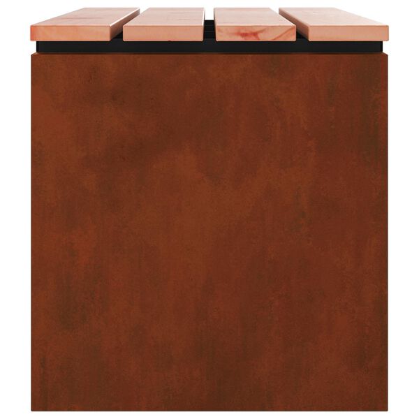 vidaXL Banco de jardim Ferro Enferrujado 80 x 40 x 43 cm A&ccedil;o corten
