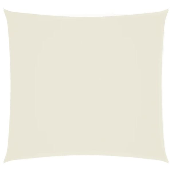 vidaXL Guarda-sol tecido Oxford quadrado 6x6 m creme