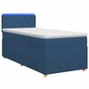 vidaXL Cama box spring com colch&atilde;o Azul 80 x 200 cm Tecido