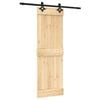 vidaXL Porta Deslizante 70 x 210 cm Natural e Preto