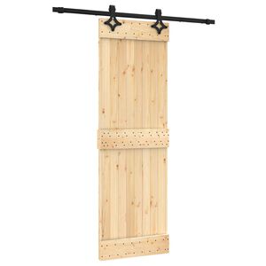 vidaXL Porta Deslizante 70 x 210 cm Natural e Preto