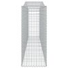 vidaXL Cestos gabi&atilde;o arqueados 4pcs 400x50x120/140cm ferro galvanizado