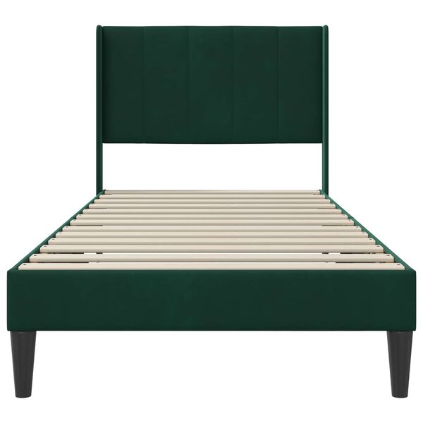 vidaXL Estrutura da Cama com cabeceira Verde Escuro 80 x 200 cm Veludo