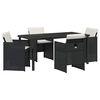 vidaXL Conjunto de Jantar para Jardim 5 unid. Preto vime PE