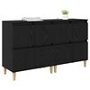 vidaXL Aparadores 2 pcs Carvalho Preto 60 x 35 x 70 cm