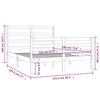 vidaXL Estrutura de cama pequena casal 120x190 cm pinho maciço