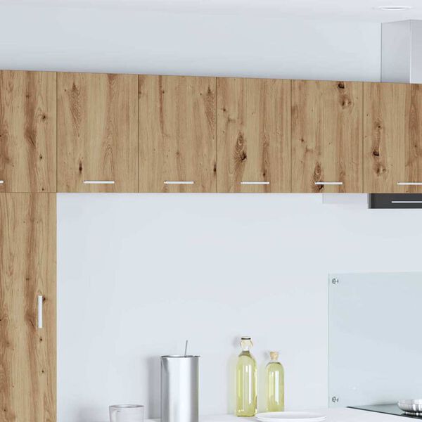 vidaXL Arm&aacute;rio suspenso com porta 2 pcs Carvalho Artesanal e Branco