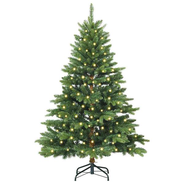 vidaXL &Aacute;rvore de Natal Artificial com 150 LEDs Verde 120 cm PE e PVC