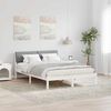 vidaXL Estrutura da cama Branco e cinza claro 150 x 200 cm