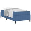 vidaXL Estrutura da Cama com colch&atilde;o Azul 90 x 200 cm tecido