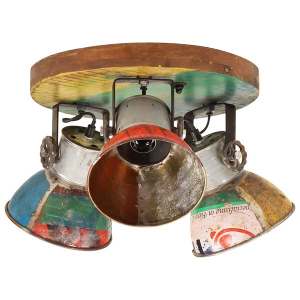 vidaXL Candeeiro de teto industrial 25W 42x25 cm E27 multicor