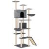 vidaXL &Aacute;rvore p/ gatos c/ poste arranhador sisal 191 cm cinza-escuro