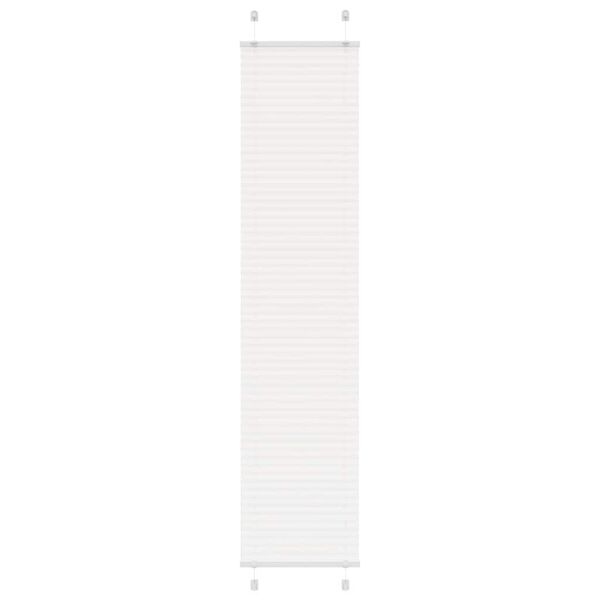 vidaXL Branco Plissada Cega 45x200 cm Largura Tecido 44,4 cm Poli&eacute;ster