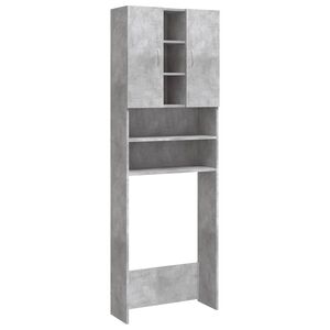 vidaXL Arm&aacute;rio m&aacute;quina de lavar roupa 64x25,5x190 cm cinzento-cimento