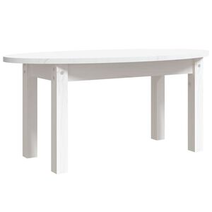 vidaXL Mesa de centro 80x40x35 cm madeira de pinho maci&ccedil;a branco