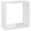 vidaXL Prateleiras parede forma de cubo 2 pcs 30x15x30cm branco brilh.