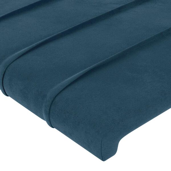 vidaXL Cabeceira Azul Escuro 90x5x118/128 cm Veludo