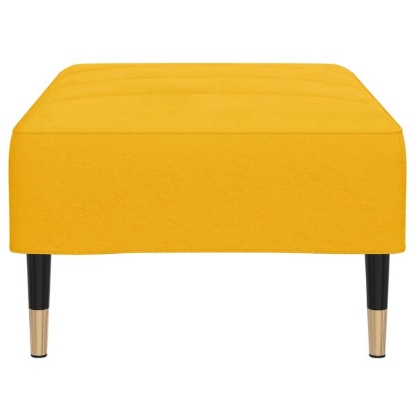 vidaXL Apoio de p&eacute;s 78x56x32 cm veludo amarelo