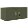 vidaXL Arm&aacute;rio de arruma&ccedil;&atilde;o Verde Oliva 90 x 40 x 40 cm A&ccedil;o