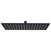 vidaXL Cabe&ccedil;a de chuveiro retangular 40x30 cm a&ccedil;o inoxid&aacute;vel preto
