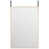 vidaXL Espelho para porta 40x60 cm vidro e alum&iacute;nio dourado