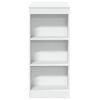 vidaXL Mesa de bar com prateleiras derivados de madeira branco