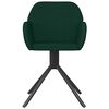 vidaXL Cadeiras de jantar giratorias 2 pcs veludo verde-escuro