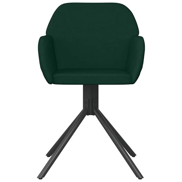 vidaXL Cadeiras de jantar giratorias 2 pcs veludo verde-escuro