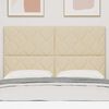 vidaXL Cabeceira com cabeceira Creme 160 cm Couro Sint&eacute;tico