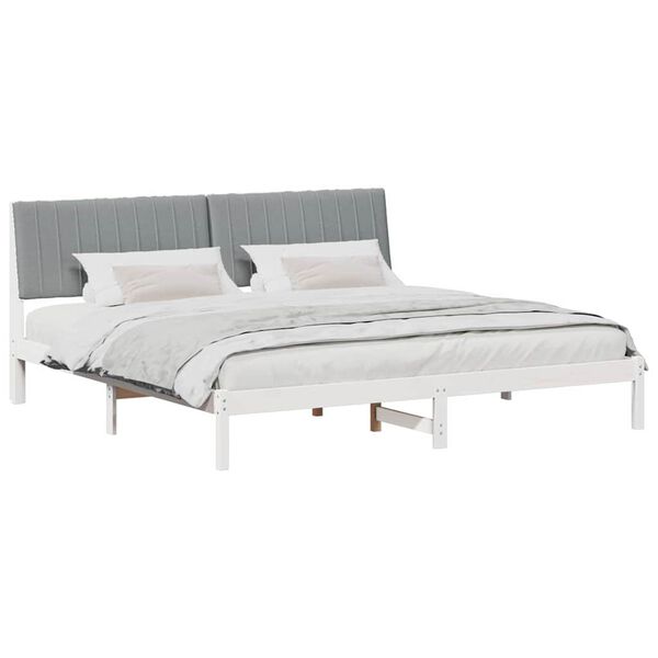 vidaXL Estrutura da Cama com cabeceira Branco 200 x 200 cm