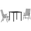 vidaXL Conjunto de Jantar para Jardim 3 unid. Antracite
