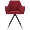 vidaXL Cadeiras de jantar 2 pcs veludo vermelho tinto