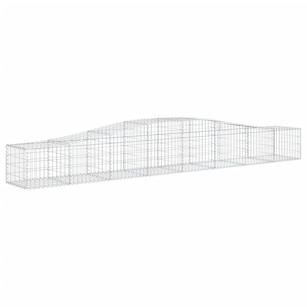 vidaXL Cestos gabião arqueados 9 pcs 400x50x40/60 cm ferro galvanizado