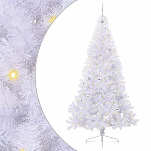 vidaXL &Aacute;rvore de Natal Artificial com 300 LEDs Branco 240 cm PVC e A&ccedil;o
