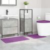 vidaXL Conjunto de Tapetes de Banho Antiderrapantes 3 pcs Roxo PP