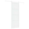 vidaXL Porta Deslizante Branco 83 x 232 cm Madeira de Pinho Maci&ccedil;a