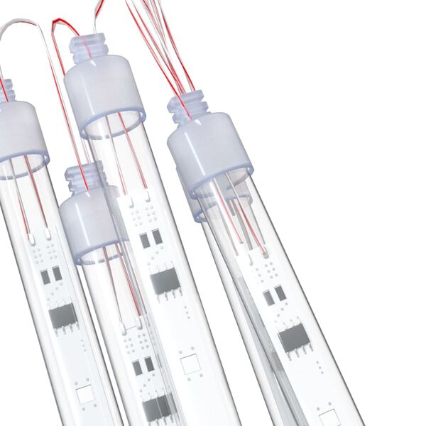 vidaXL Luzes meteoro 8 pcs 30 cm 192 luzes LED int./ext. branco frio