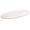 vidaXL Tampo de mesa oval 90x45x2,5 cm madeira de pinho maci&ccedil;a branco