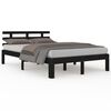 vidaXL Estrutura de cama 200x200 cm madeira maci&ccedil;a preto