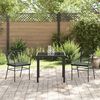 vidaXL Conjunto de Jantar para Jardim 3 pcs Preto vime PE