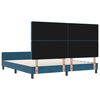 vidaXL Cama Box com cabeceira Azul Escuro 180 x 200 cm Veludo