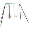 vidaXL Conjunto de baloi&ccedil;os com 3 lugares a&ccedil;o