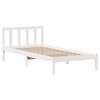 vidaXL Cama sem colchão 75x190 cm madeira de pinho maciça branco