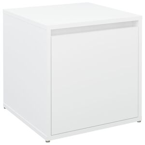 vidaXL Caixa com gaveta 40,5x40x40 cm derivados de madeira branco
